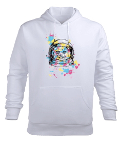 C001 - Astronot Cat Erkek Kapüşonlu Hoodie Sweatshirt