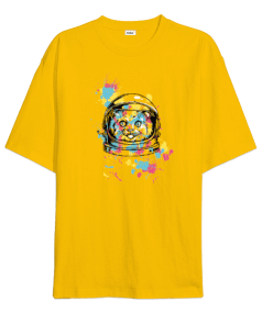 C003 - Astronot Cat Oversize Unisex Tişört