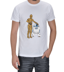 c3po r2d2 Erkek Tişört