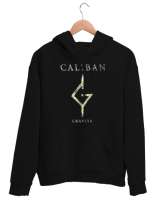 Caliban Siyah Unisex Kapşonlu Sweatshirt - Thumbnail