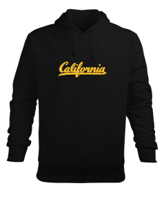 California Tasarımlı Erkek Kapüşonlu Hoodie Sweatshirt