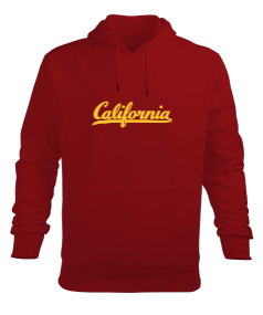 California Tasarımlı Erkek Kapüşonlu Hoodie Sweatshirt