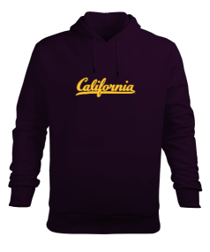 California Tasarımlı Erkek Kapüşonlu Hoodie Sweatshirt