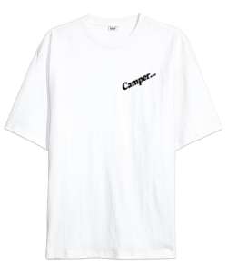 CAMPER BUNNY Beyaz Oversize Unisex Tişört