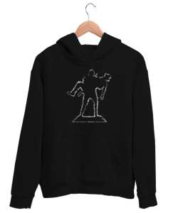 Çanakkale Savaşı Asker Heykeli Siyah Unisex Kapşonlu Sweatshirt