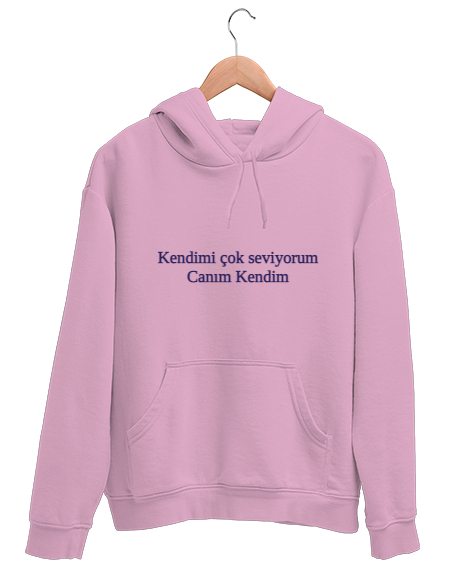 Tisho - Canım Kendim Pembe Unisex Kapşonlu Sweatshirt