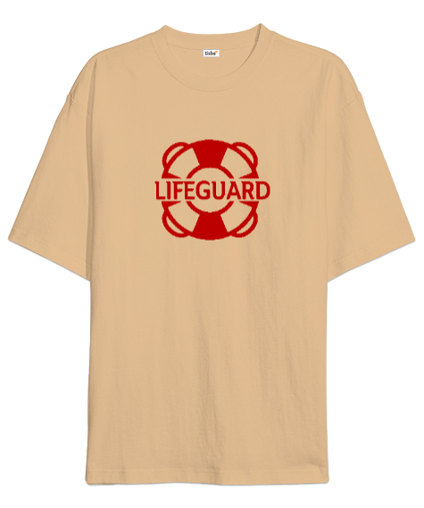 Tisho - Cankurtaran - Life Guard V1 Camel Oversize Unisex Tişört