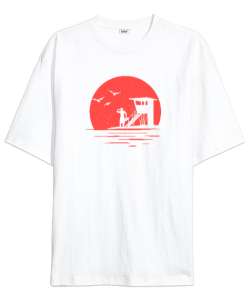 Cankurtaran - Life Guard V4 Beyaz Oversize Unisex Tişört