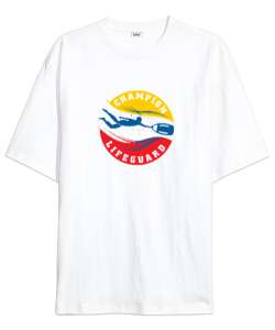 Cankurtaran - Life Guard V5 Beyaz Oversize Unisex Tişört