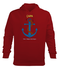 Çapa Erkek Kapüşonlu Hoodie Sweatshirt