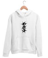 CAPSULE COLLECTION for eyes Beyaz Unisex Kapşonlu Sweatshirt - Thumbnail