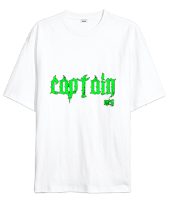 Captain Yazılı T-shirt Oversize Unisex Tişört