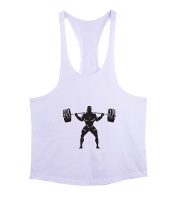 Carrying Barbell GYM Bodybuilding Fitness Baskılı Erkek Tank Top Atlet