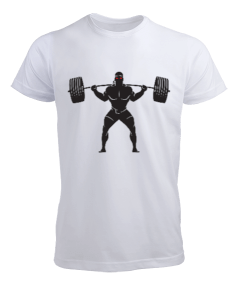 Carrying Barbell GYM Bodybuilding Fitness Baskılı Erkek Tişört