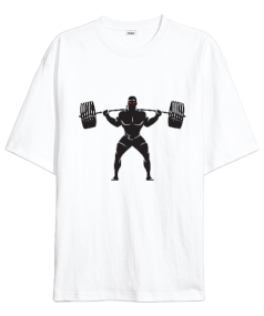 Carrying Barbell GYM Bodybuilding Fitness Baskılı Oversize Unisex Tişört