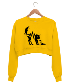 Cat And Mouse Kadın Crop Sweatshirt