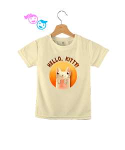 Cat - Kedi - Hello Kitty Krem Çocuk Unisex