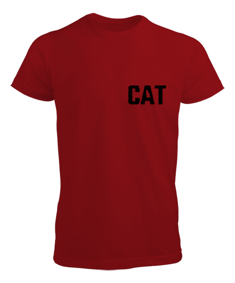 Tisho - CAT Kırmızı Erkek Tişört