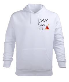 Çay lav yu Erkek Kapüşonlu Hoodie Sweatshirt