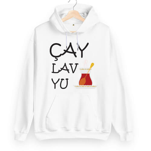 Çay Lav Yu Unisex Kapüşonlu Sweatshirt