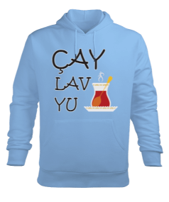 Çaylavyu Erkek Kapüşonlu Hoodie Sweatshirt