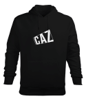 Caz Siyah Erkek Kapüşonlu Hoodie Sweatshirt