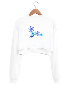 Ç,ÇEK GİBİ Kadın Crop Sweatshirt - Thumbnail