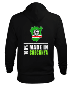 Çeçen bayrağı. Erkek Kapüşonlu Hoodie Sweatshirt