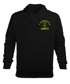 Çerkes Bayrağı, adiga bayrağı,Çerkes logosu. Erkek Kapüşonlu Hoodie Sweatshirt