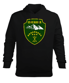 Çerkes Bayrağı, adiga bayrağı,Çerkes logosu. Erkek Kapüşonlu Hoodie Sweatshirt