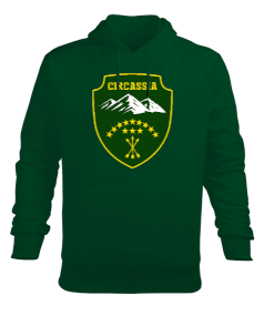 Çerkes Bayrağı, adiga bayrağı,Çerkes logosu. Erkek Kapüşonlu Hoodie Sweatshirt