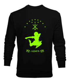 Çerkes Bayrağı, adiga bayrağı,Çerkes logosu. Erkek Sweatshirt