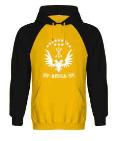 Çerkes,Kafkas,Çerkes Bayrağı, adiga logosu. Orjinal Reglan Hoodie Unisex Sweatshirt