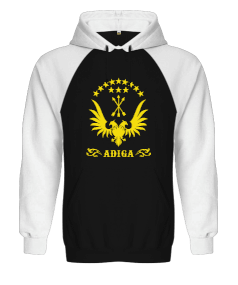 Çerkes,Kafkas,Çerkes Bayrağı, adiga logosu. Orjinal Reglan Hoodie Unisex Sweatshirt