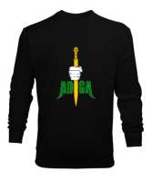 Çerkes,Kafkas,Çerkes Bayrağı,Adygea,adiga logosu. Siyah Erkek Sweatshirt - Thumbnail