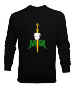 Çerkes,Kafkas,Çerkes Bayrağı,Adygea,adiga logosu. Siyah Erkek Sweatshirt