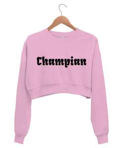 Champion Pembe Kadın Crop Sweatshirt