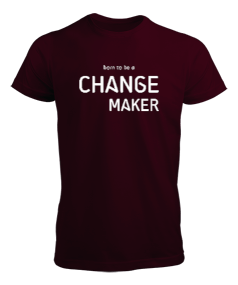 Change Maker Bordo TiNCiR Erkek Tişört