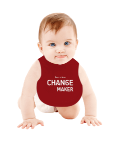 Change Maker Kırmızı TiNCiR Bebek Mama Önlüğü