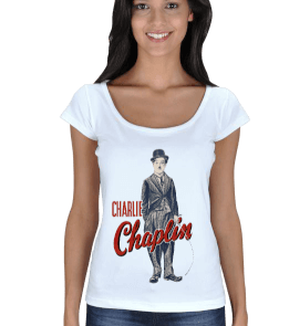 Chaplin Temalı - 3 Kadın Açık Yaka