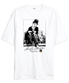 Charlie Chaplin hayranlarına özel Oversize Unisex Tişört