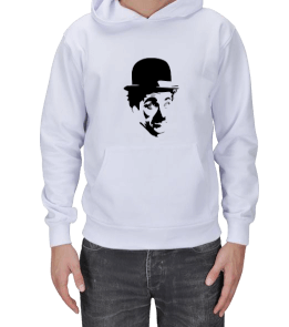 Charlie Chaplin Tasarımlı Erkek Kapşonlu