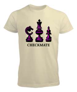Checkmate Krem Erkek Tişört