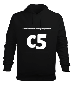 chess black Erkek Kapüşonlu Hoodie Sweatshirt