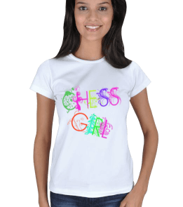 chess girl Kadın Tişört