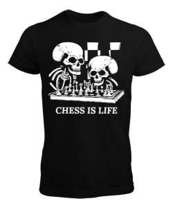 Chess is Life Siyah Erkek Tişört