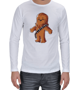 Chibi Chewbacca T-shirt Erkek Uzun Kol