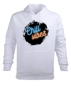 Chill Vibes Erkek Kapüşonlu Hoodie Sweatshirt