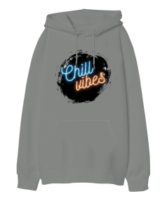 Chill Vibes Oversize Unisex Kapüşonlu Sweatshirt