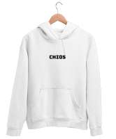 CHIOS Beyaz Unisex Kapşonlu Sweatshirt - Thumbnail